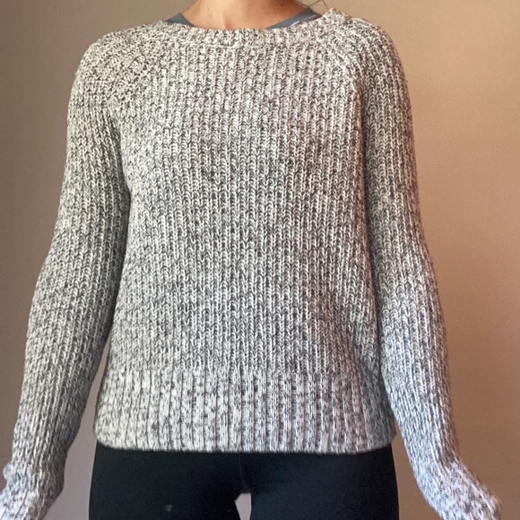 American Eagle Outfitters Sweaters - AE Salt + Pepper Gray Boatneck Sweater
